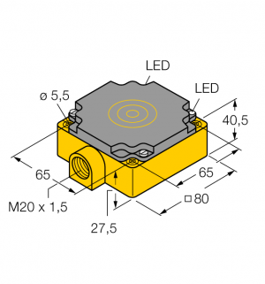 NI50-CP80-VP4X2 Индуктивный датчик Turck