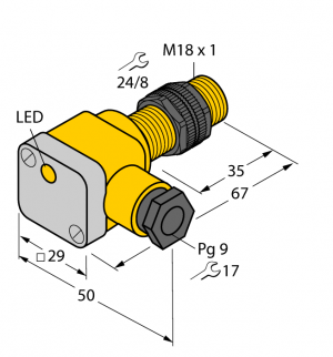 NI10-P18SK-Y1X Индуктивный датчик Turck