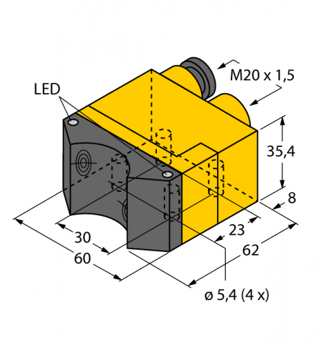 NI4-DSU35TC-2Y1X2 Индуктивный датчик Turck