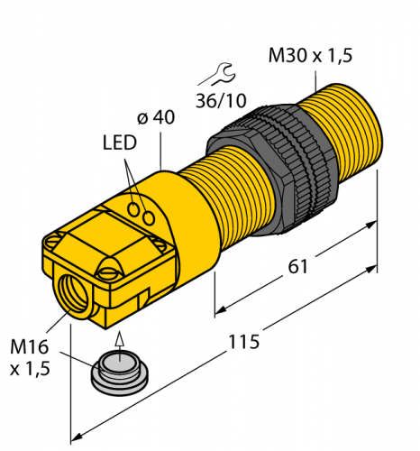 BI10-P30SR-VP4X2 Индуктивный датчик Turck