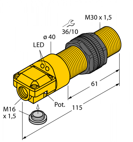 BC10-P30SR-FZ3X2 Емкостной датчик Turck