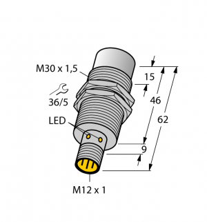 NI30U-EM30WD-VP6X-H1141 Индуктивный датчик Turck