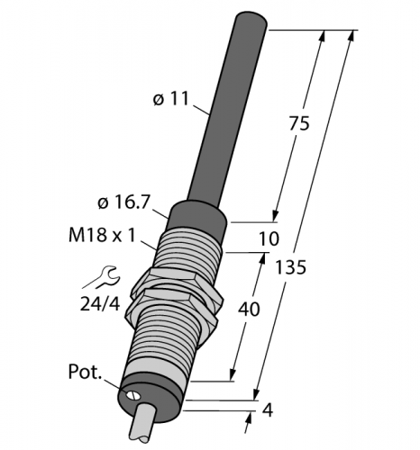 WI70-M18-LIU5 Индуктивный датчик Turck