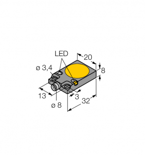 BI7-Q08-VP6X2-V1141 Индуктивный датчик