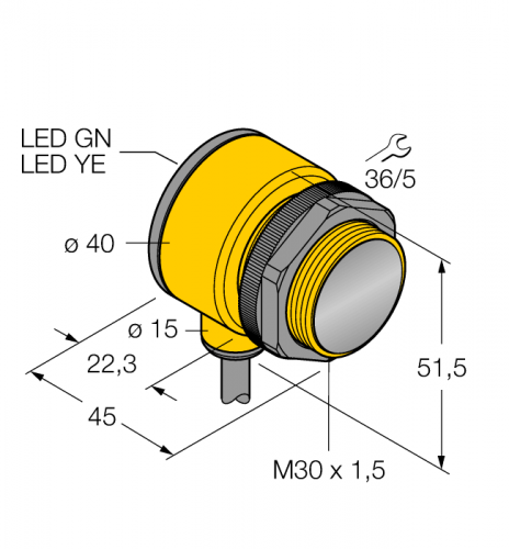 T30SN6FF600 Фотоэлектрический датчик Turck