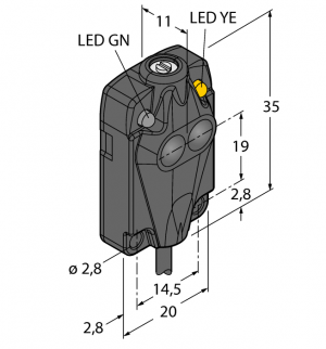 Q10RP6D Фотоэлектрический датчик Turck