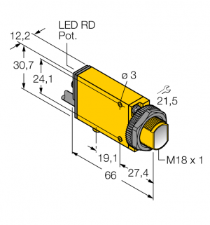 MIAD9W W/30 Фотоэлектрический датчик Turck
