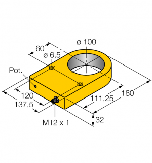 NI100R-S32XL-2LU-H1141/S950 Индуктивный датчик Turck