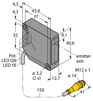 PD45VP6LLPQ Фотоэлектрический датчик Turck