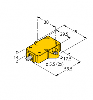RI360P1-QR14-ELIU5X2 Индуктивный угловой датчик Turck