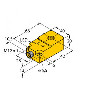 BI20-Q20-AP45X2LD-H1141 Индуктивный датчик Turck