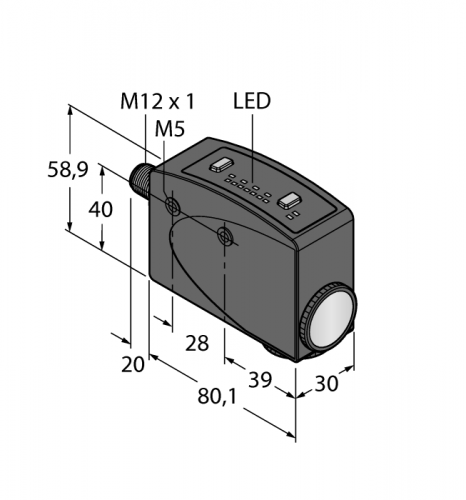 R58ECRGB1Q8 Фотоэлектрический датчик Turck
