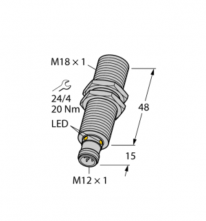 RU100U-M18M-UP8X2-H1151 Ультразвуковой датчик Turck