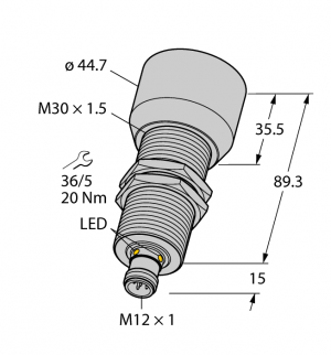 RU600U-M30M-2UP8X2-H1151 Ультразвуковой датчик Turck