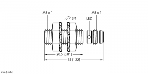 BI1.5-EG08K-AN6X-V1131 Индуктивный датчик Turck