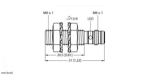 BI1.5-EG08K-AN6X-V1131 Индуктивный датчик Turck