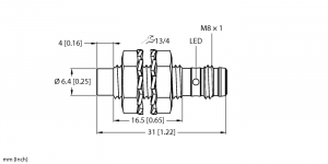 NI3-EG08K-AP6X-V1131 Индуктивный датчик Turck
