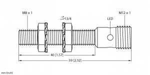 BI2-EG08-AN6X-H1341 Индуктивный датчик Turck
