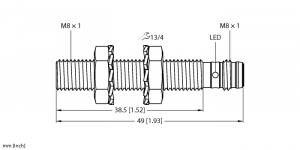 BI1.5-EG08-AP6X-V1131 Индуктивный датчик Turck