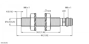 NI3-EG08-AP6X-V1131 Индуктивный датчик Turck