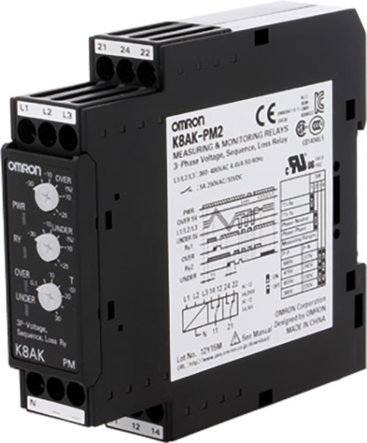 K8AK-PM2 Реле контроля напряжения Omron
