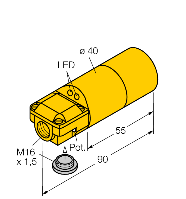 BC20-K40SR-VP4X2-H1141 Емкостной датчик Turck